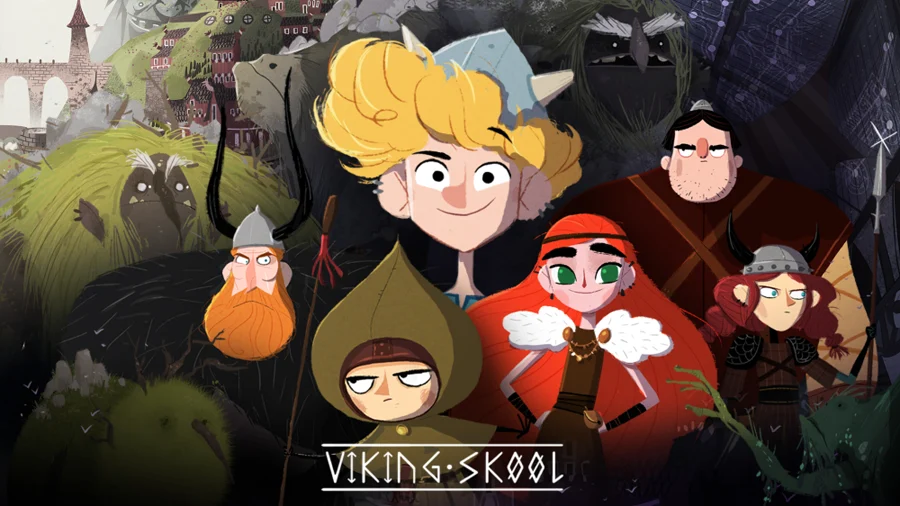 Tre unge vikinger fra Vikingskool